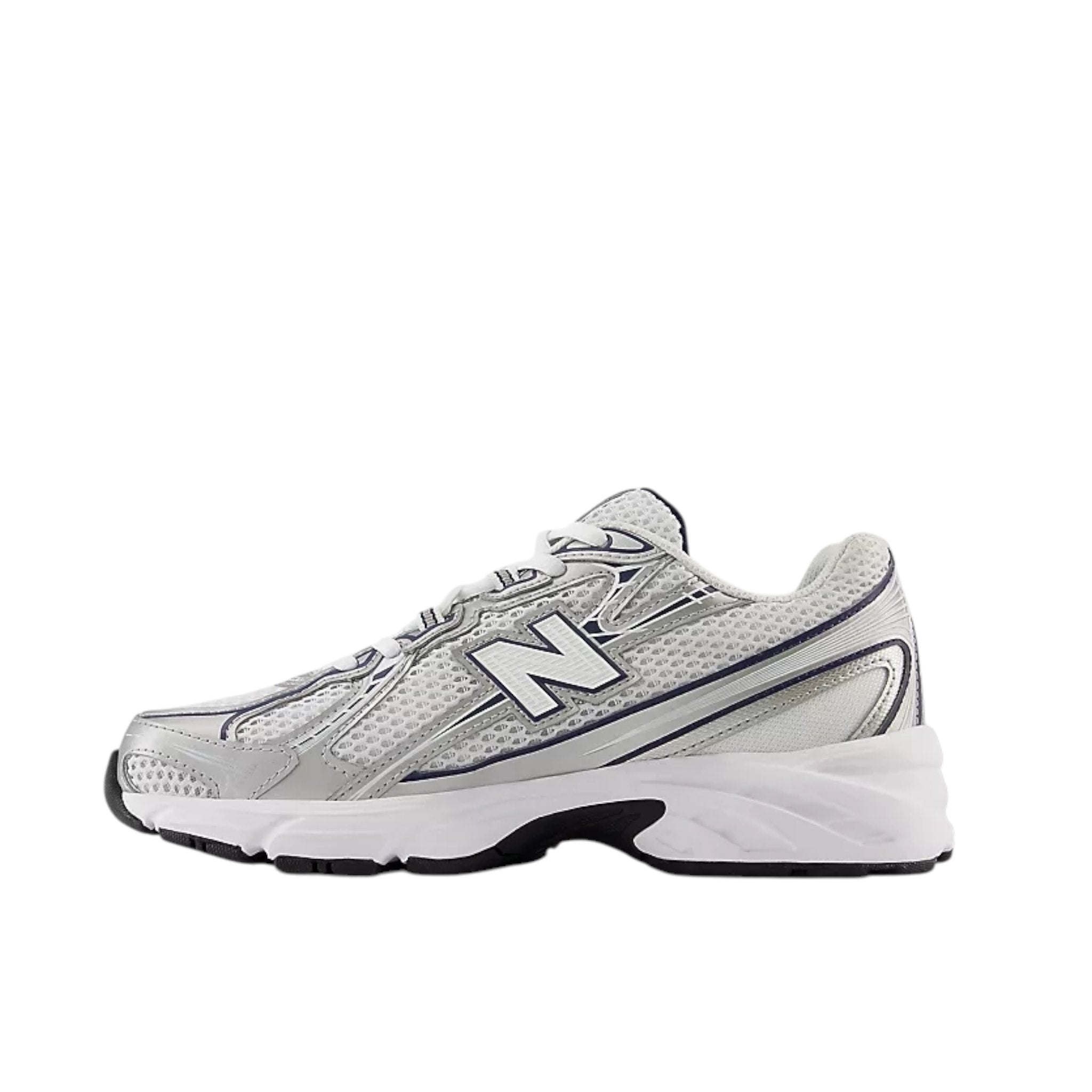 New Balance 740 White Silver Navy