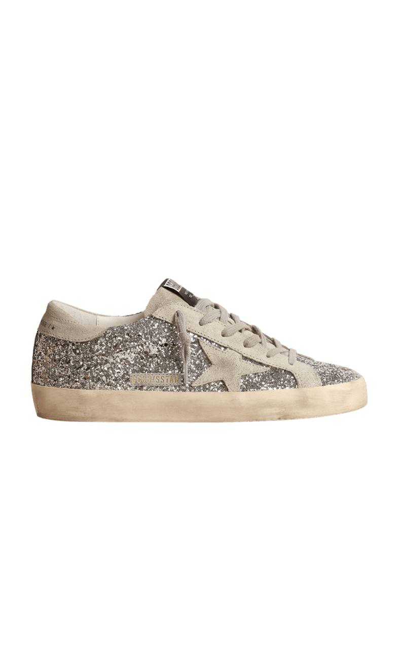 Golden Goose Superstar Glitter Silver Sneakers