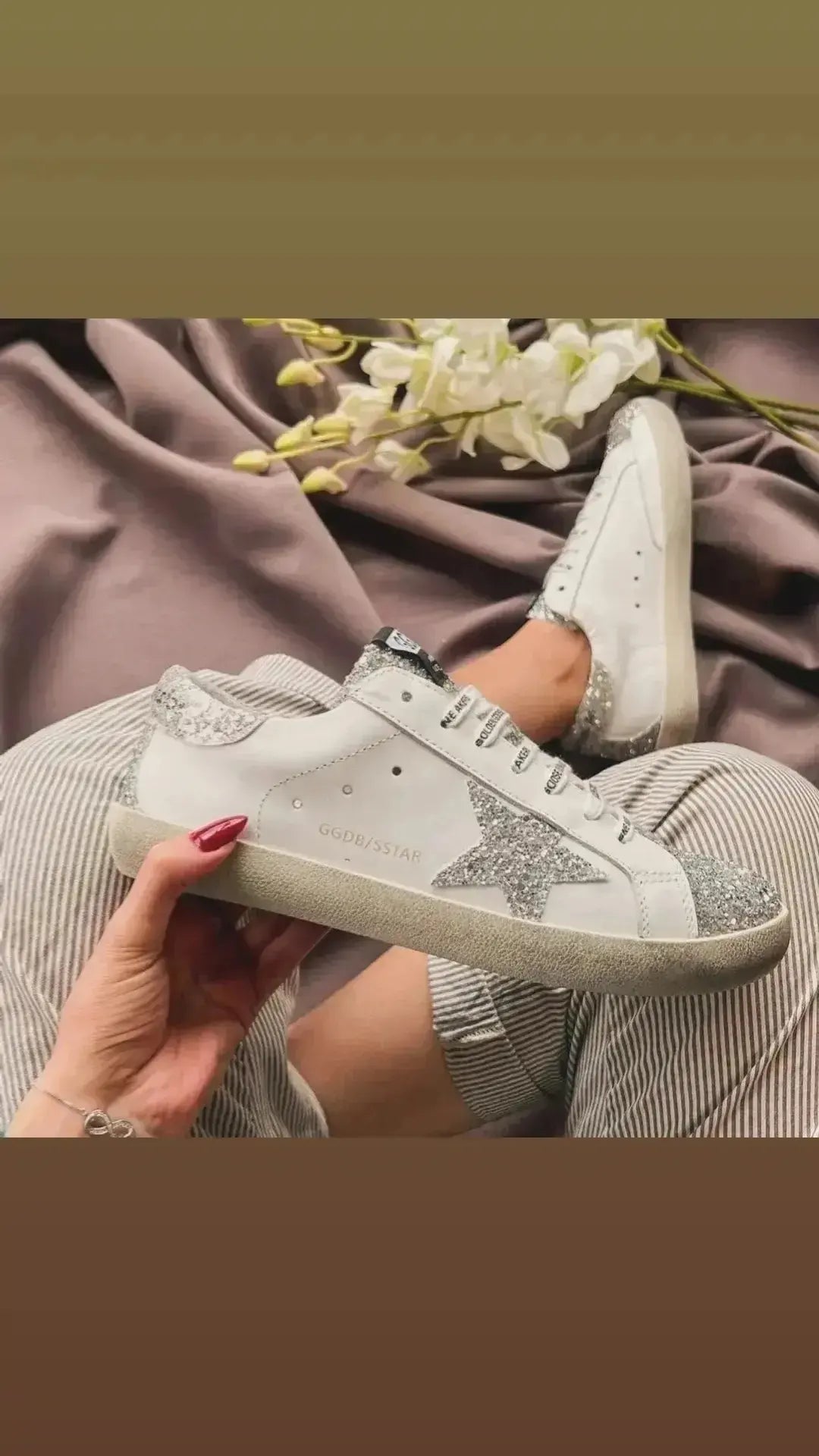 golden goose white/silver