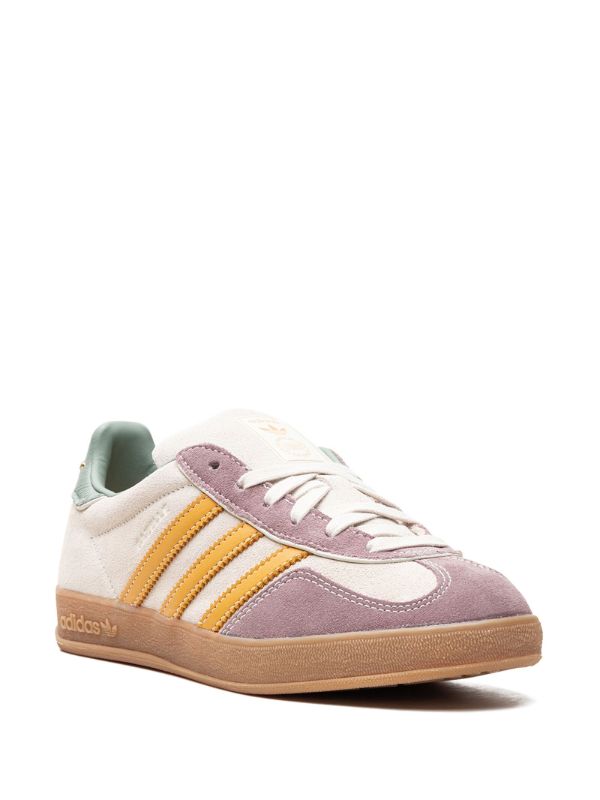 Adidas Gazelle Indoor – Wonder White / Gold / Violet