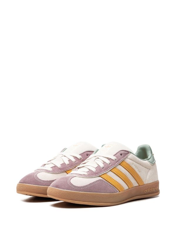 Adidas Gazelle Indoor – Wonder White / Gold / Violet
