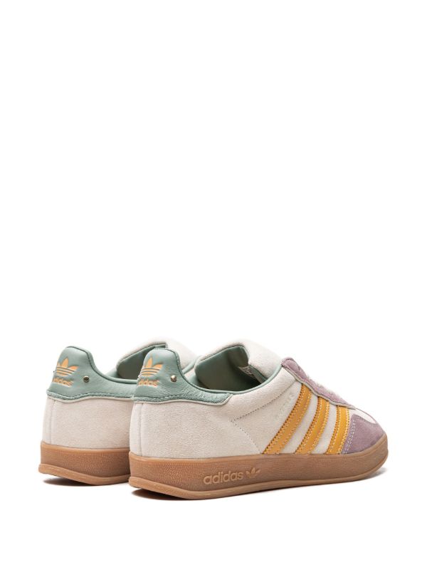 Adidas Gazelle Indoor – Wonder White / Gold / Violet