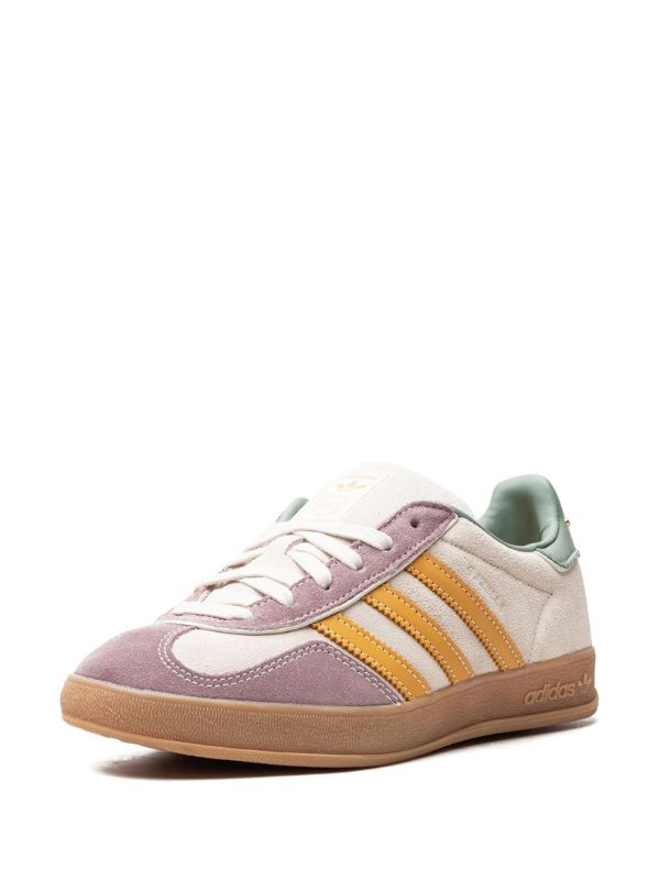 Adidas Gazelle Indoor – Wonder White / Gold / Violet