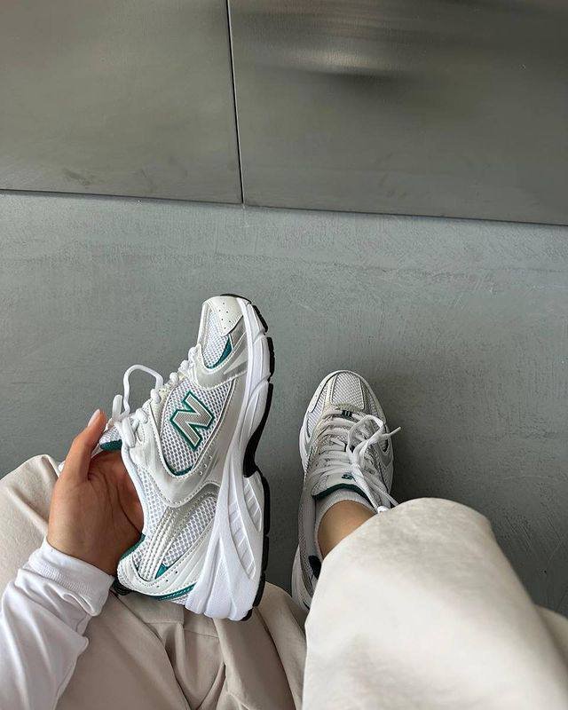 New Balance 530White Silver Green