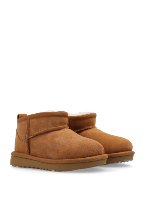UGG Kids BROWN ‘T Classic Ultra Mini’ snow boots
