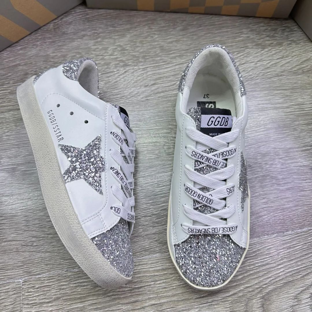 golden goose white/silver