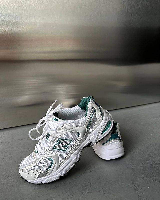 New Balance 530White Silver Green