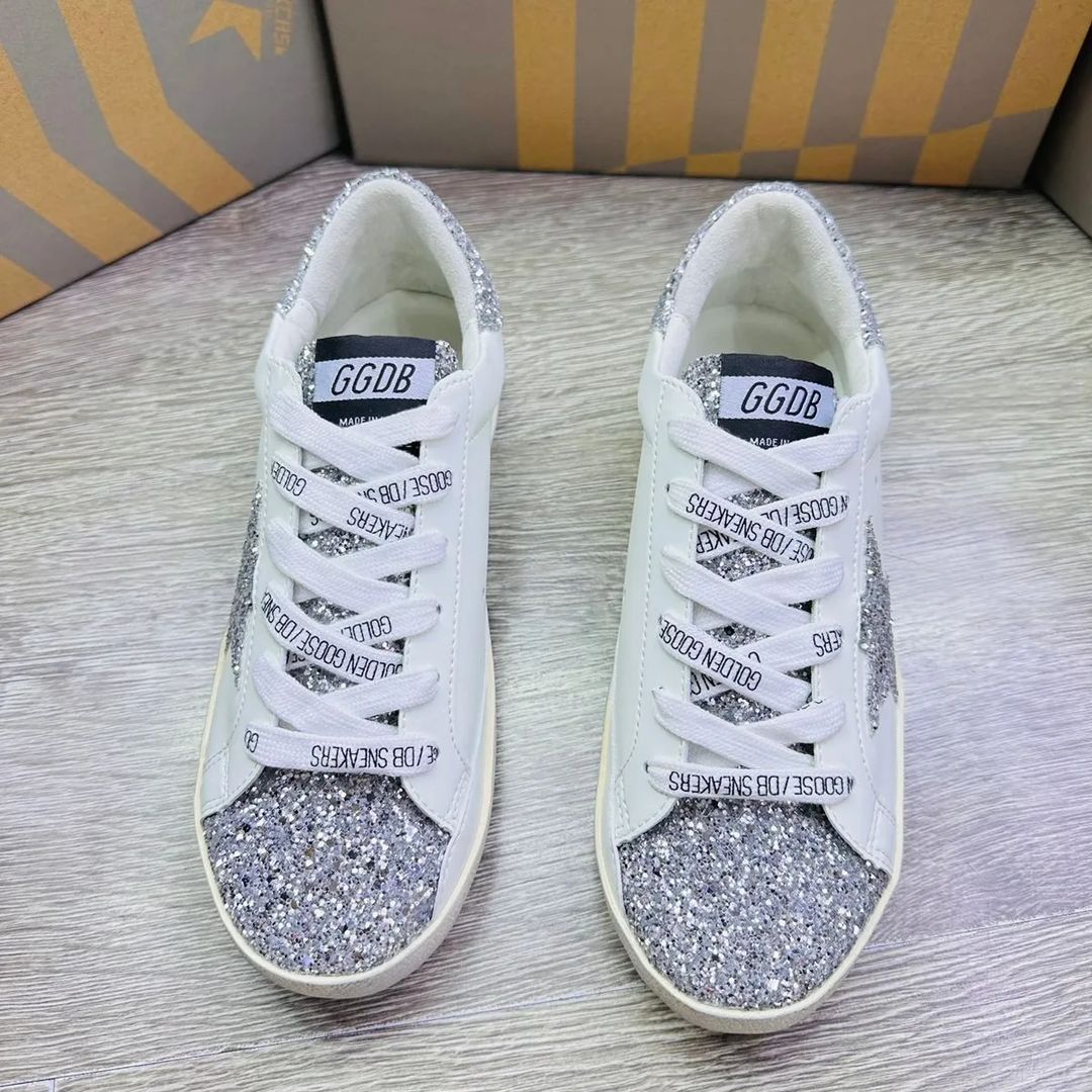 golden goose white/silver
