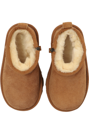 UGG Kids BROWN ‘T Classic Ultra Mini’ snow boots