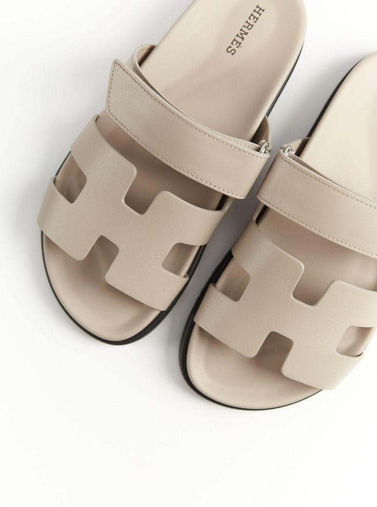 Hermes Chypre Sandal Beige Mastic Calfskin Leather