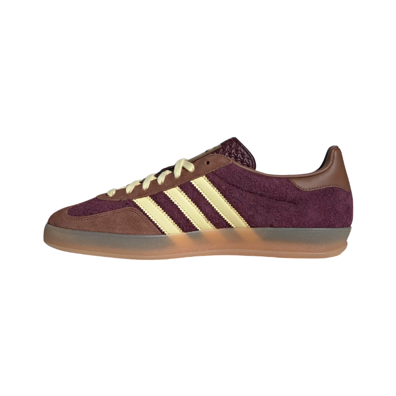 Adidas Gazelle Indoor Shoes – Maroon / Almost Yellow / Gum