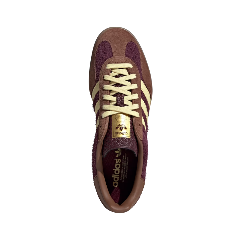 Adidas Gazelle Indoor Shoes – Maroon / Almost Yellow / Gum