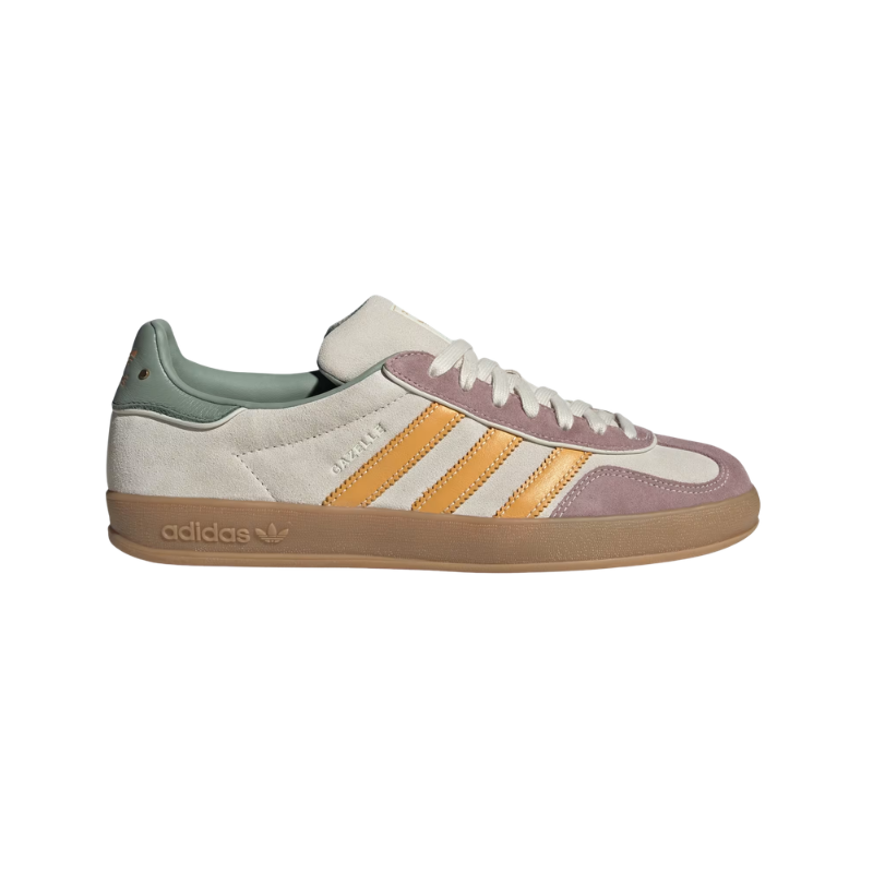 Adidas Gazelle Indoor – Wonder White / Gold / Violet