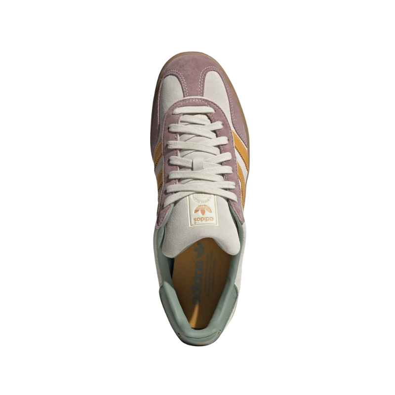 Adidas Gazelle Indoor – Wonder White / Gold / Violet