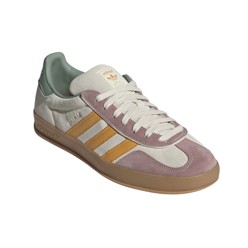 Adidas Gazelle Indoor – Wonder White / Gold / Violet