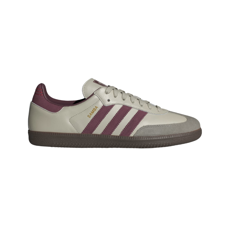Adidas Samba OG Putty Grey and Maroon