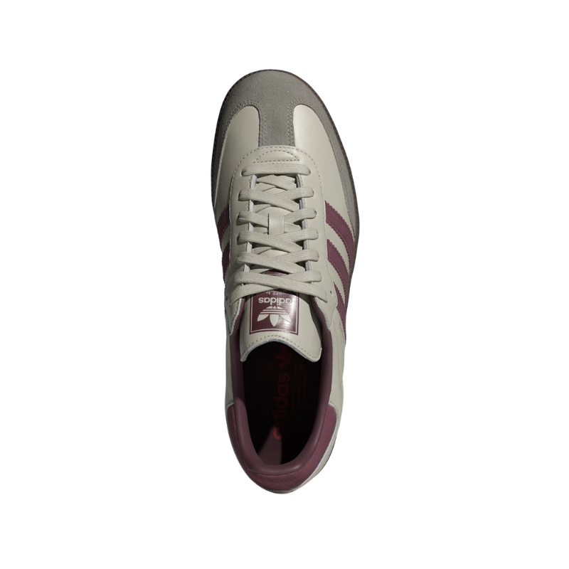 Adidas Samba OG Putty Grey and Maroon