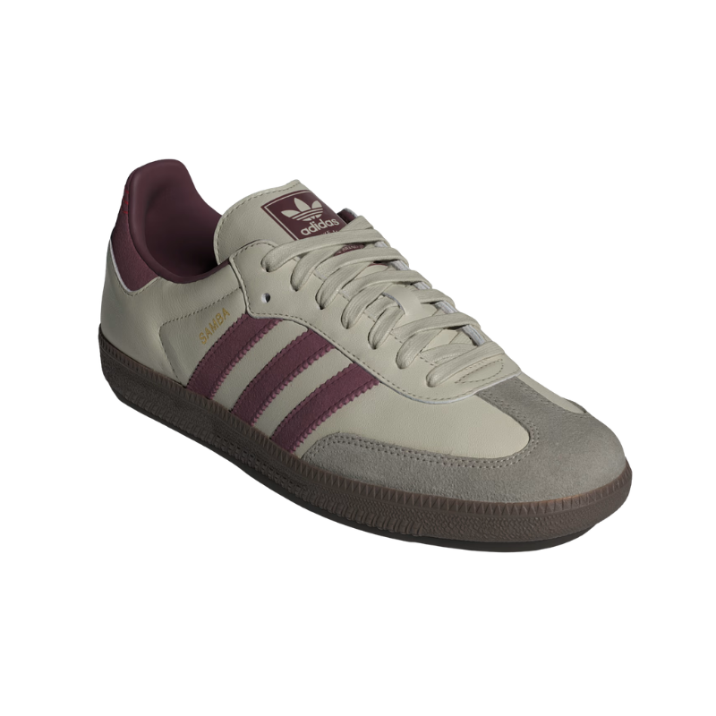 Adidas Samba OG Putty Grey and Maroon