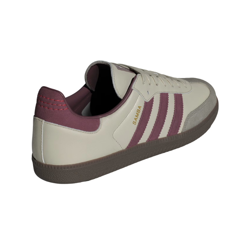 Adidas Samba OG Putty Grey and Maroon