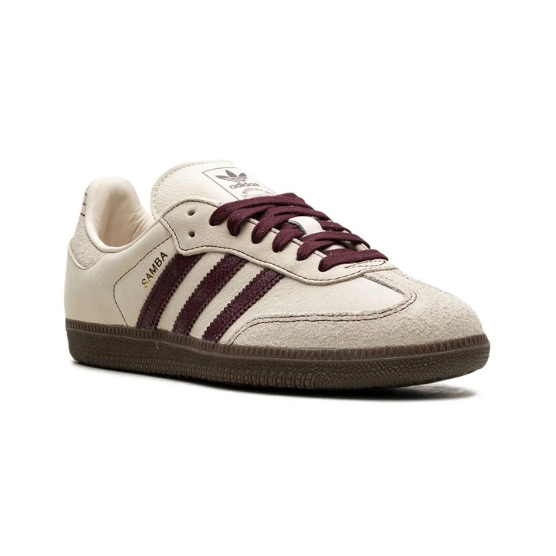 Adidas Samba OG Wonder White Maroon
