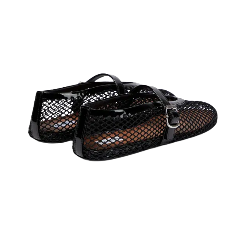 Alaïa Mesh Ballet Flats Black