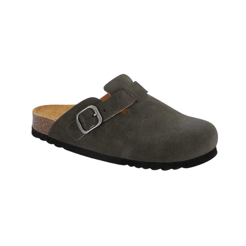 Birkenstock Boston Soft Footbed Suede Dark Grey