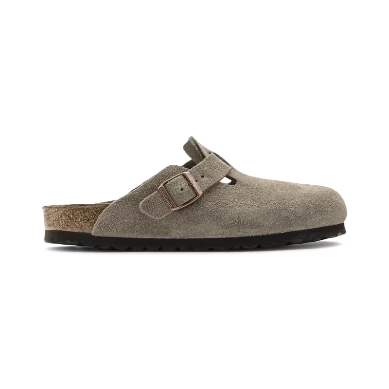 Birkenstock Boston Soft Footbed Suede Taupe