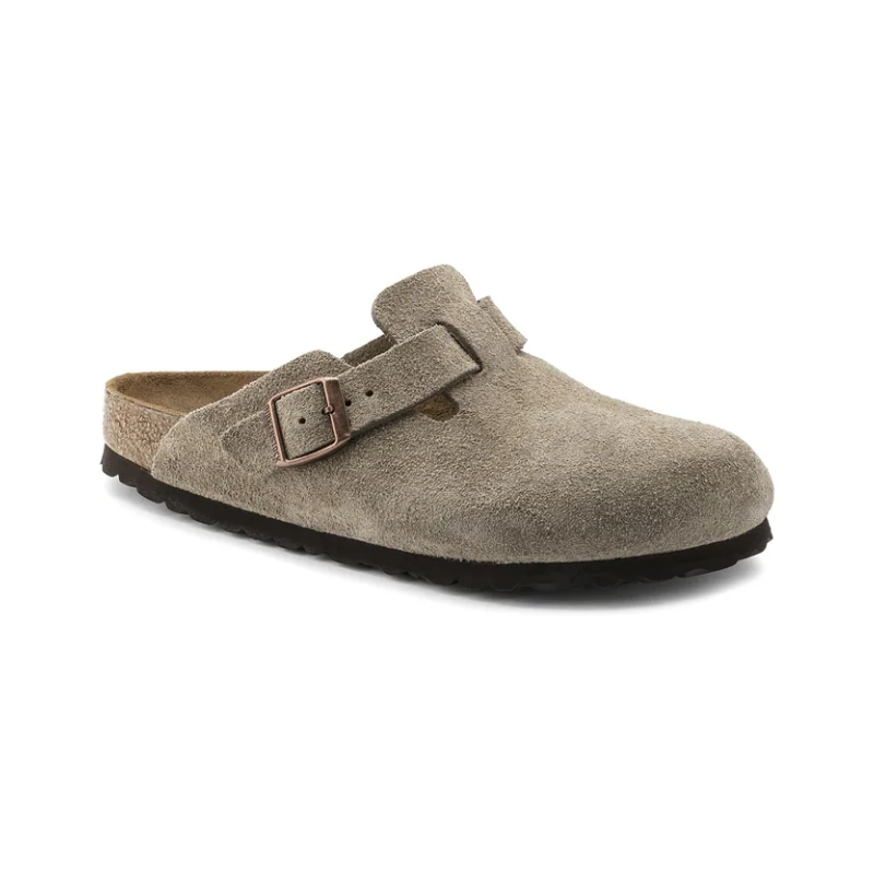 Birkenstock Boston Soft Footbed Suede Taupe