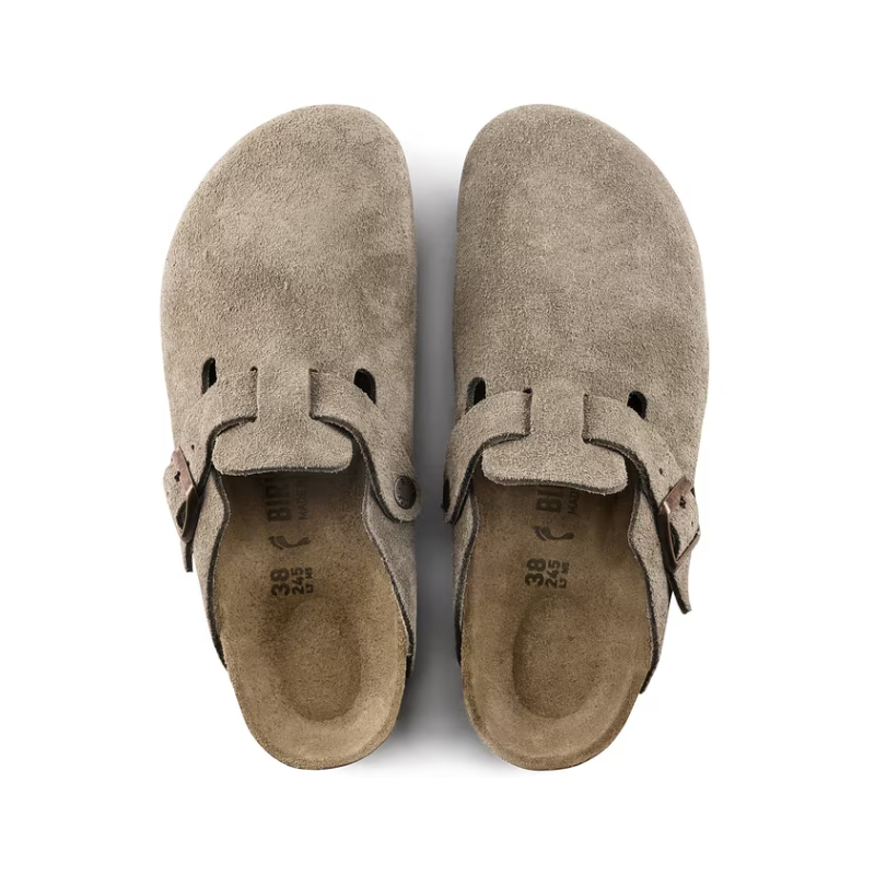 Birkenstock Boston Soft Footbed Suede Taupe