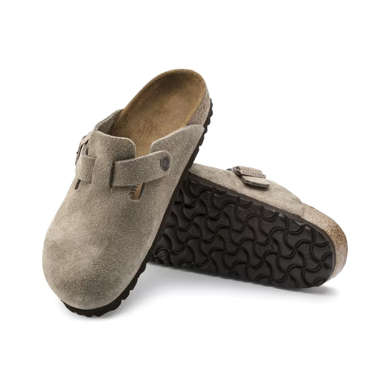 Birkenstock Boston Soft Footbed Suede Taupe