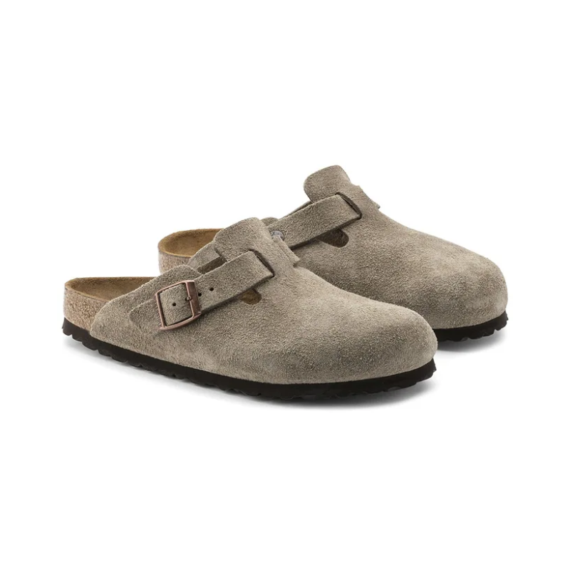 Birkenstock Boston Soft Footbed Suede Taupe