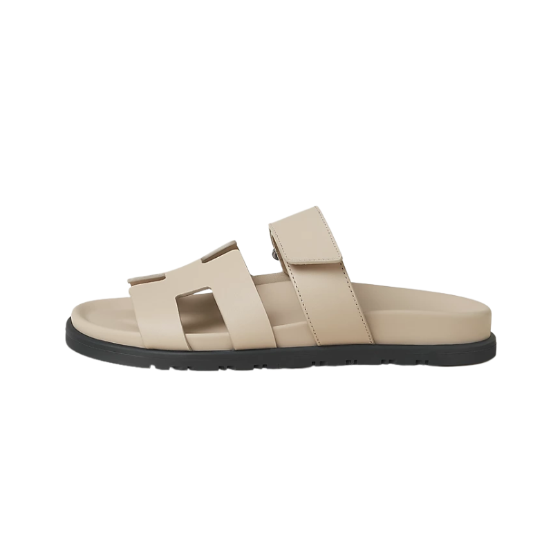 Hermes Chypre Sandal Beige Mastic Calfskin Leather