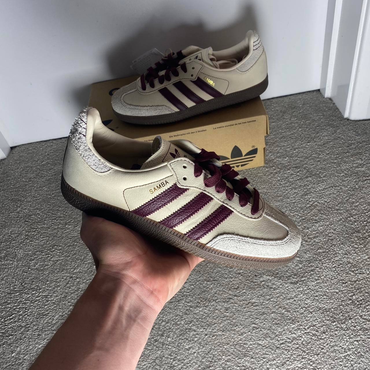 Adidas Samba OG Wonder White Maroon