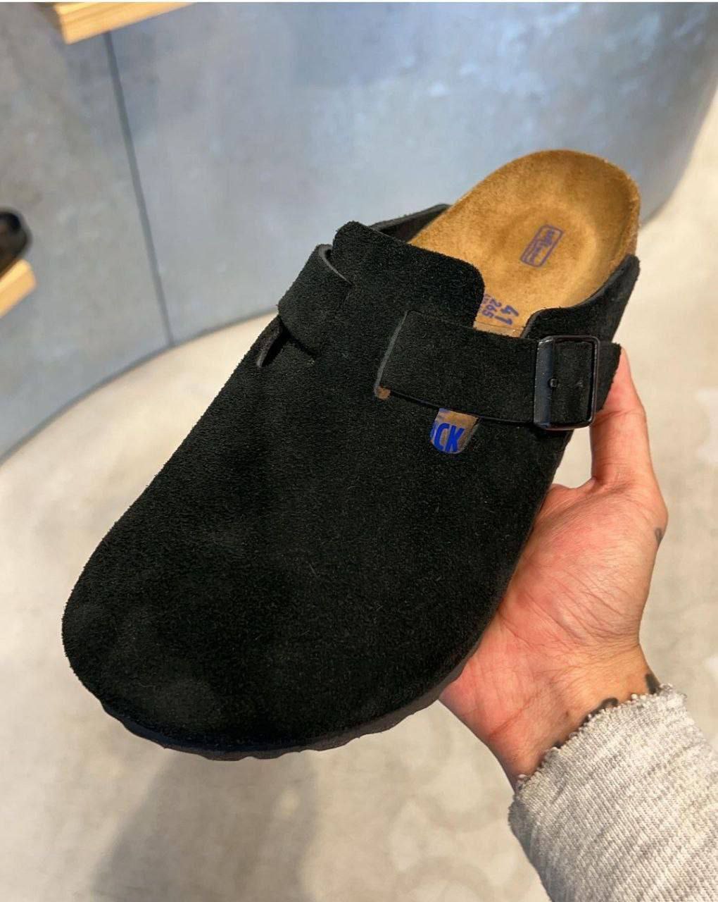 Birkenstock Boston Suede Black