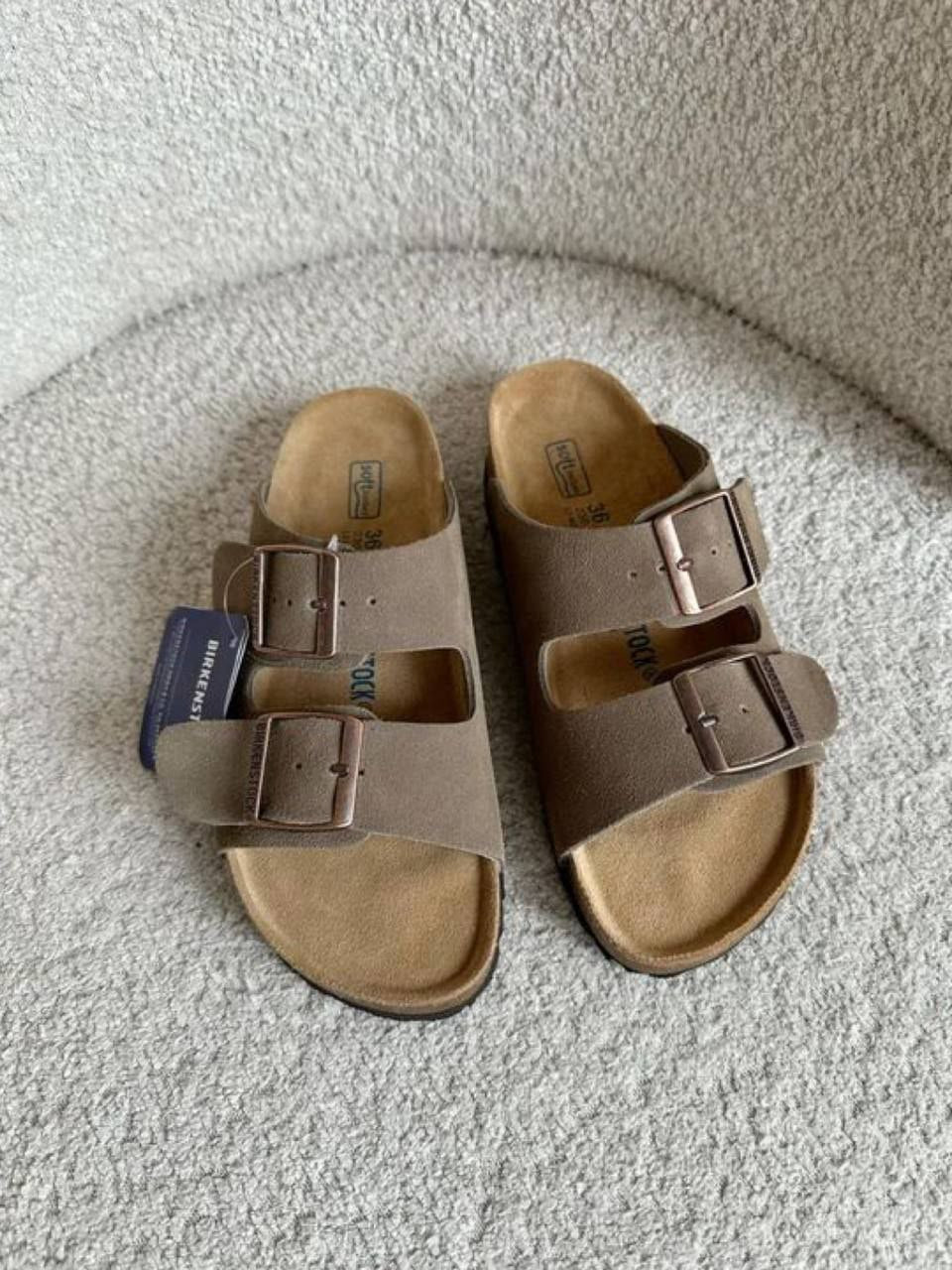Birkenstock Arizona Soft Footbed Suede Taupe
