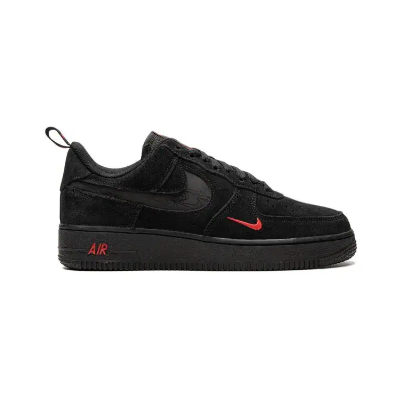 Nike Air Force 1 Low 07 LV8 Multi-Swoosh Black Crimson