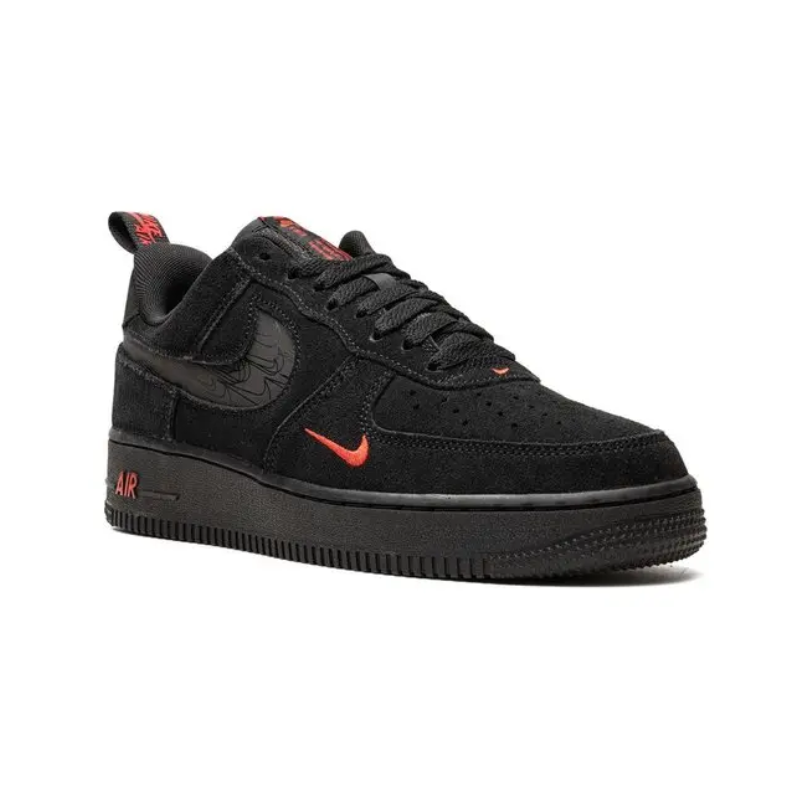 Nike Air Force 1 Low 07 LV8 Multi-Swoosh Black Crimson
