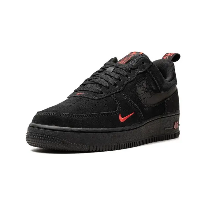 Nike Air Force 1 Low 07 LV8 Multi-Swoosh Black Crimson