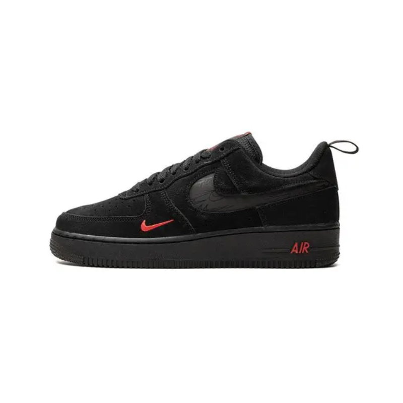 Nike Air Force 1 Low 07 LV8 Multi-Swoosh Black Crimson