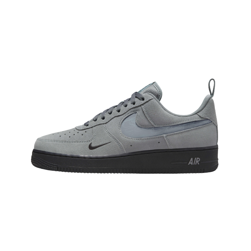 Nike Air Force 1 Low 07 LV8 Reflective Swoosh - Cool Grey Black
