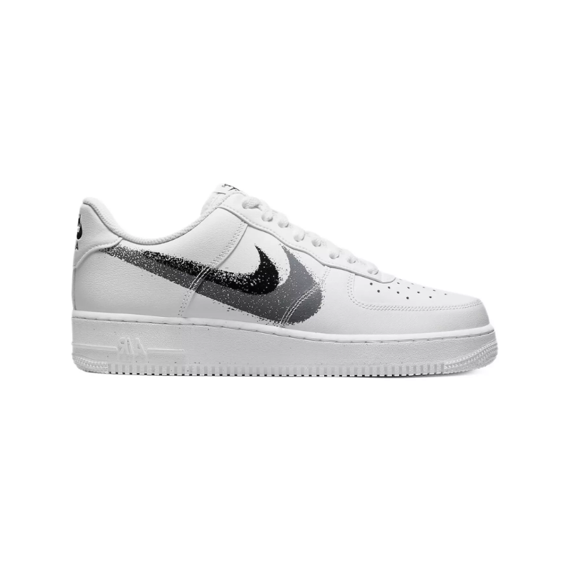Nike Air Force 1 Low '07 Spray Paint Swoosh - White Black Grey