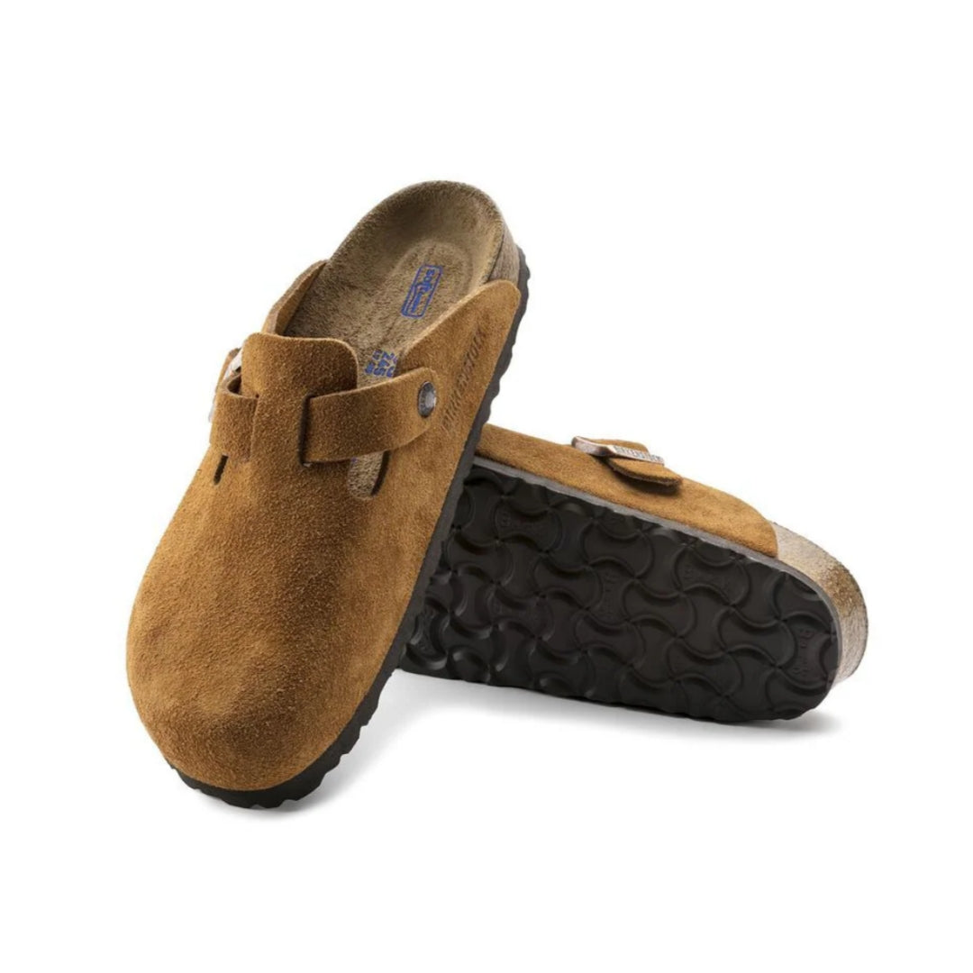 Boston Soft Footbed Suede Leather - Mink