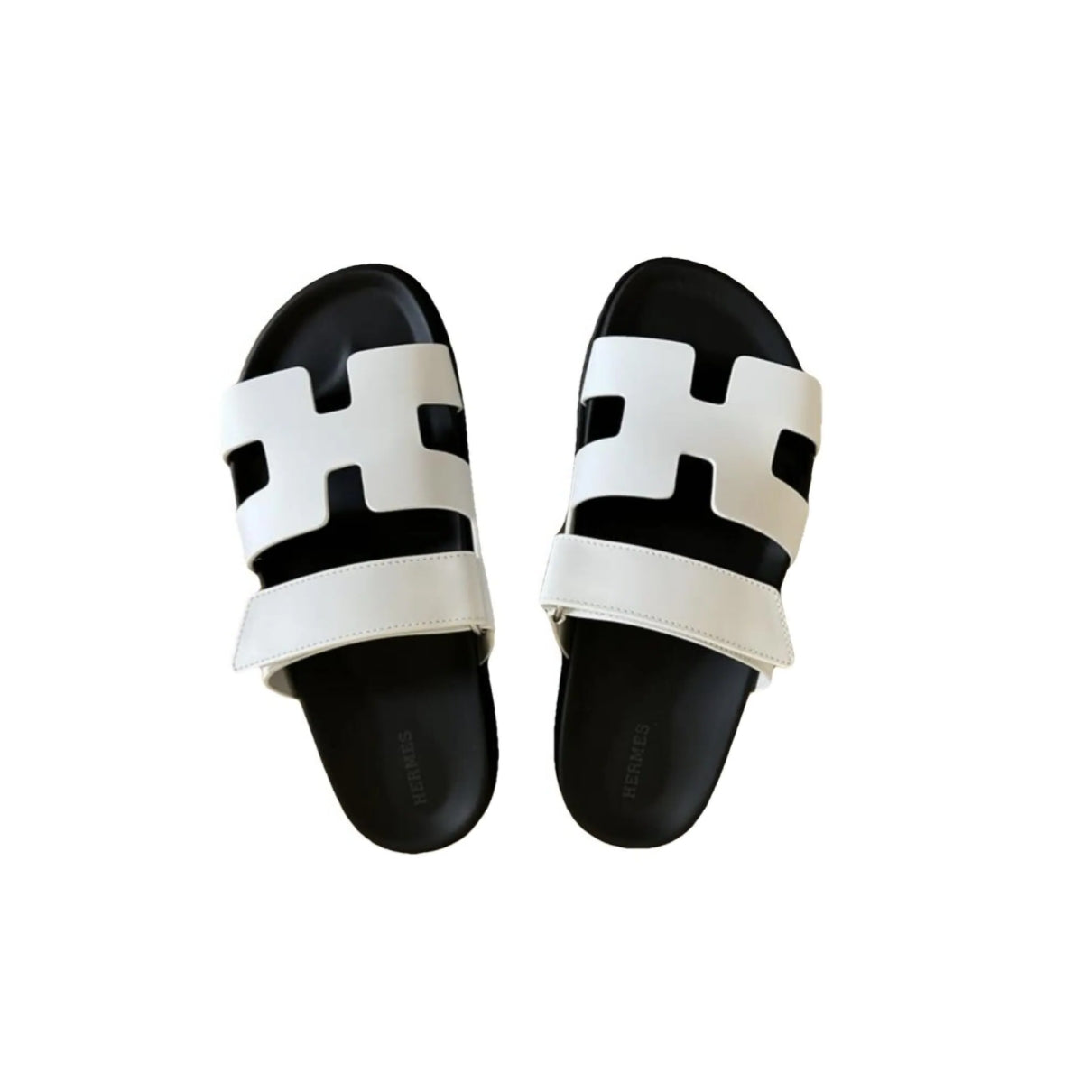 Hermes Chypre Sandal Noir Calfskin Leather