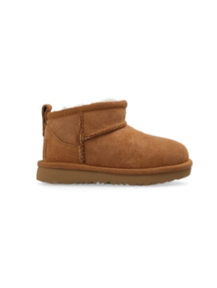 UGG Kids BROWN ‘T Classic Ultra Mini’ snow boots