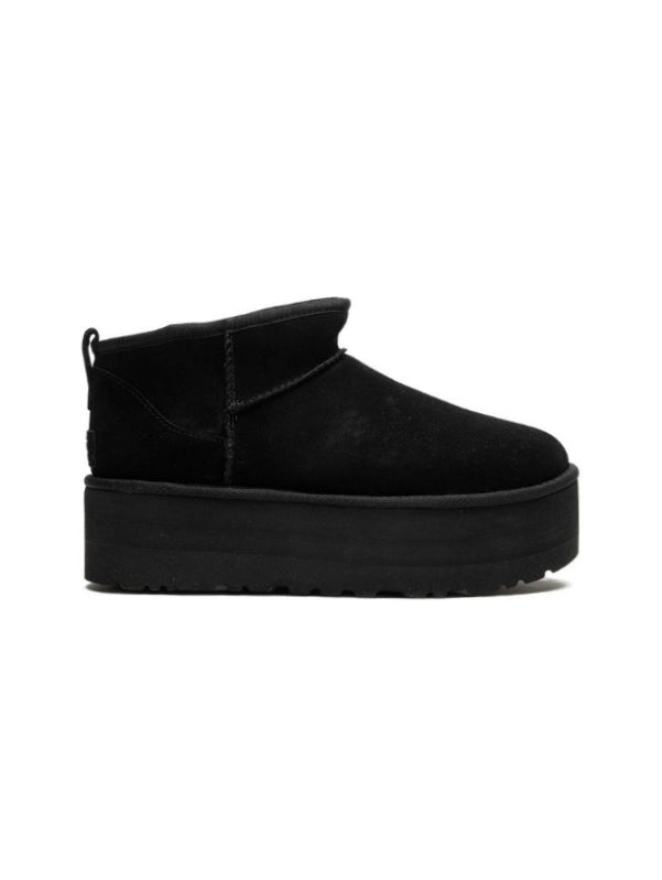 UGG Classic Ultra Mini Platform boot in black suede