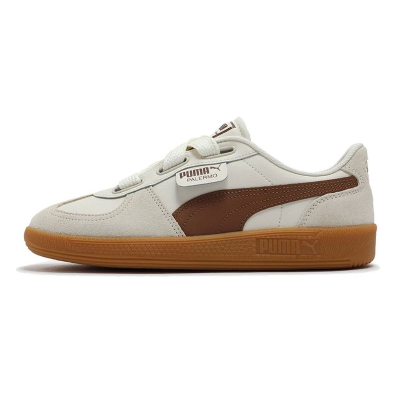 PUMA Palermo Wide Lace Sd 'Frosted Ivory Brown Mushroom