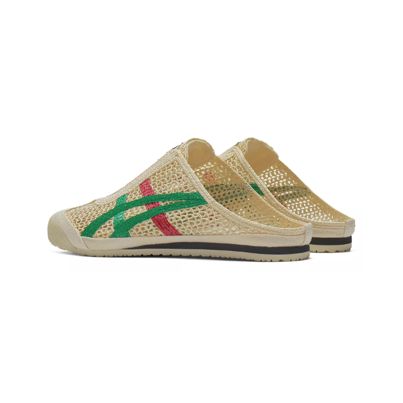 Onitsuka Tiger MEXICO 66 SABOT Cream Mesh red green