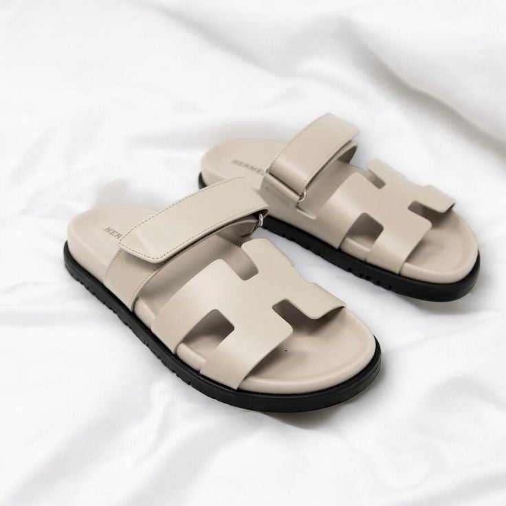Hermes Chypre Sandal Beige Mastic Calfskin Leather