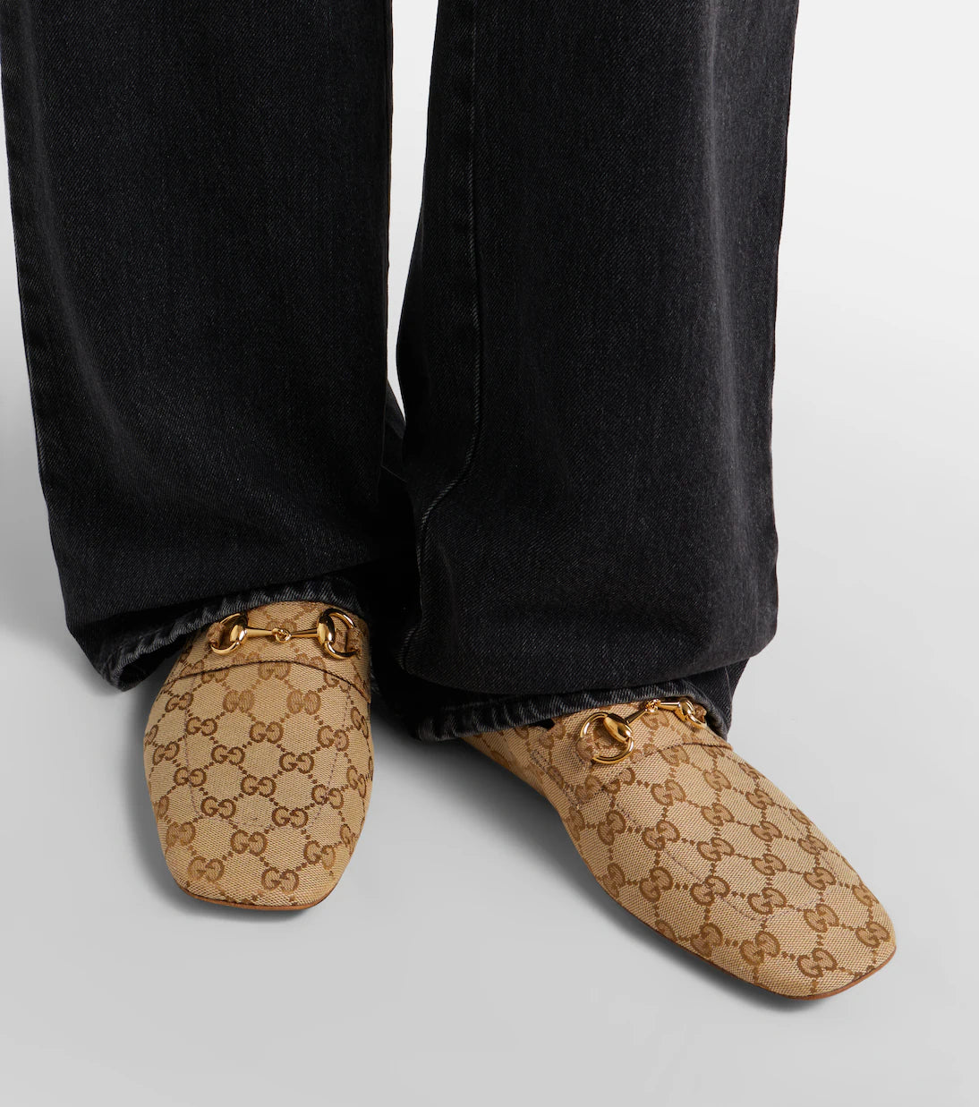 Gucci Ragazzo Mule GG Canvas Beige Women's Loafers
