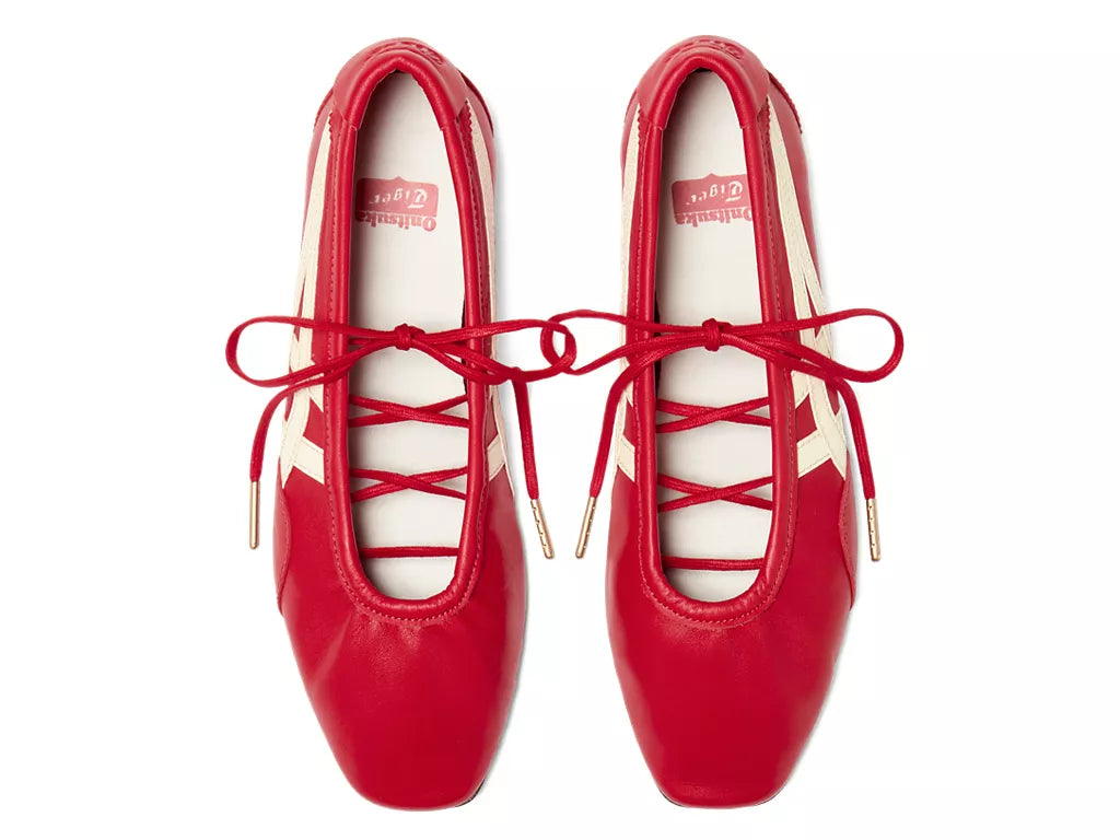 Onitsuka Tiger GYMNARINA Ballet Flats Classic Red Cream